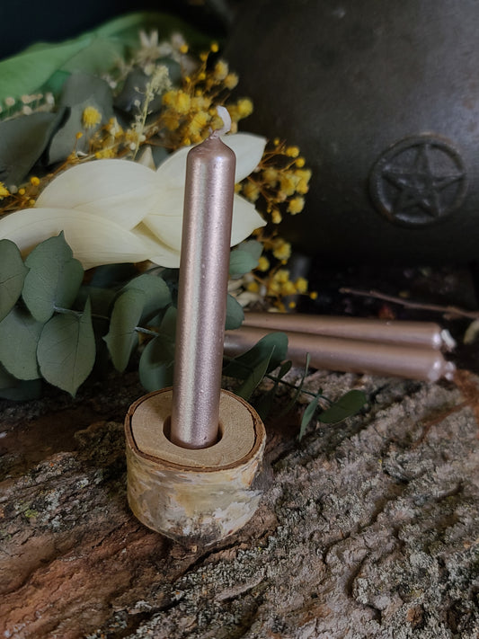 Rose Gold Metallic Chime Spell Candle