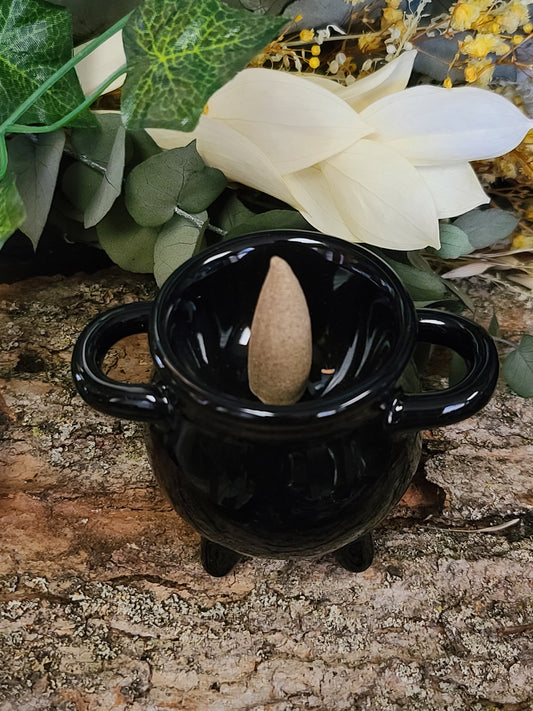 Ceramic Cauldron Incense Cone Burner