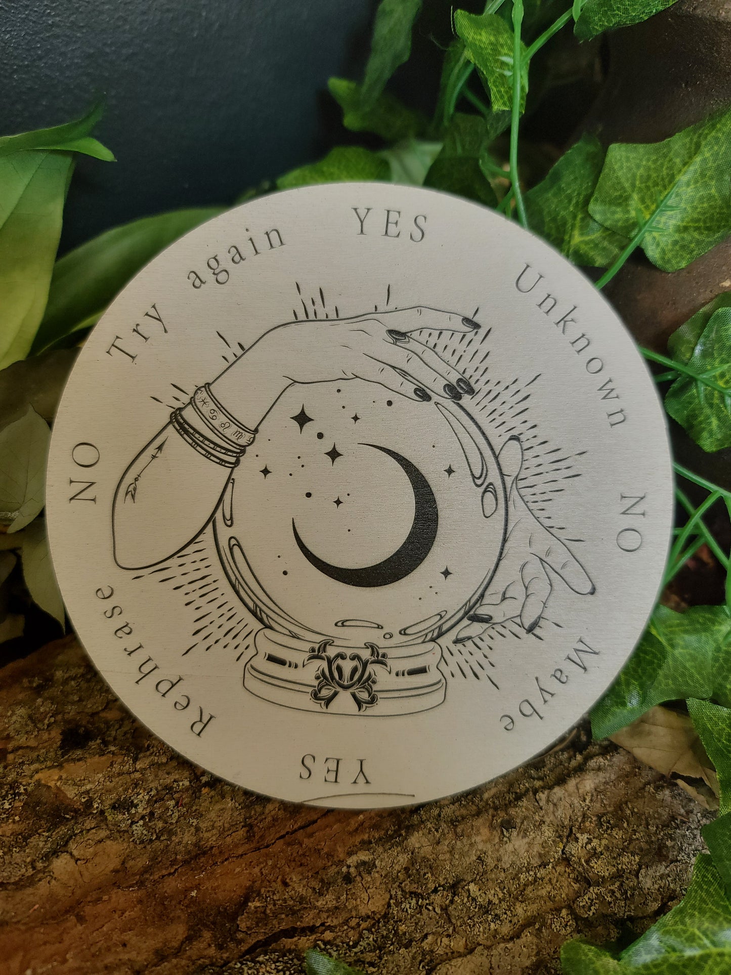 "Crystal Ball" Dual-Sided Wooden Pendulum Board
