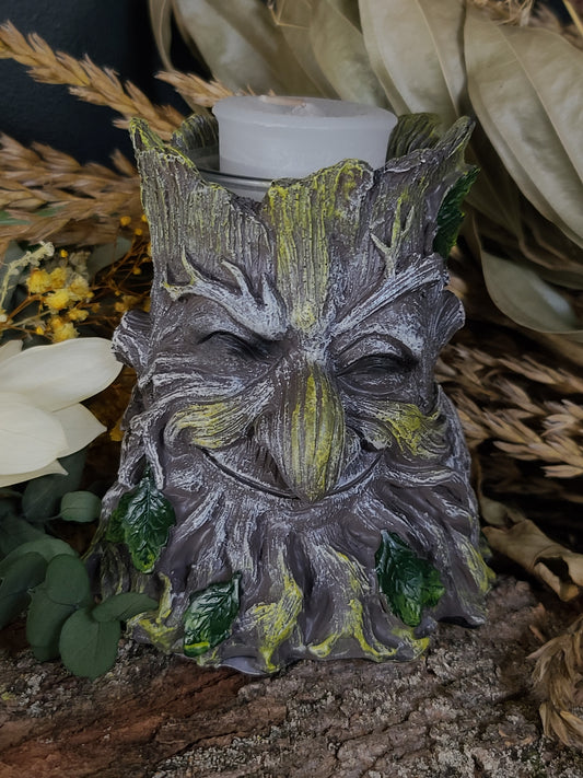 Green Man Candle Holder