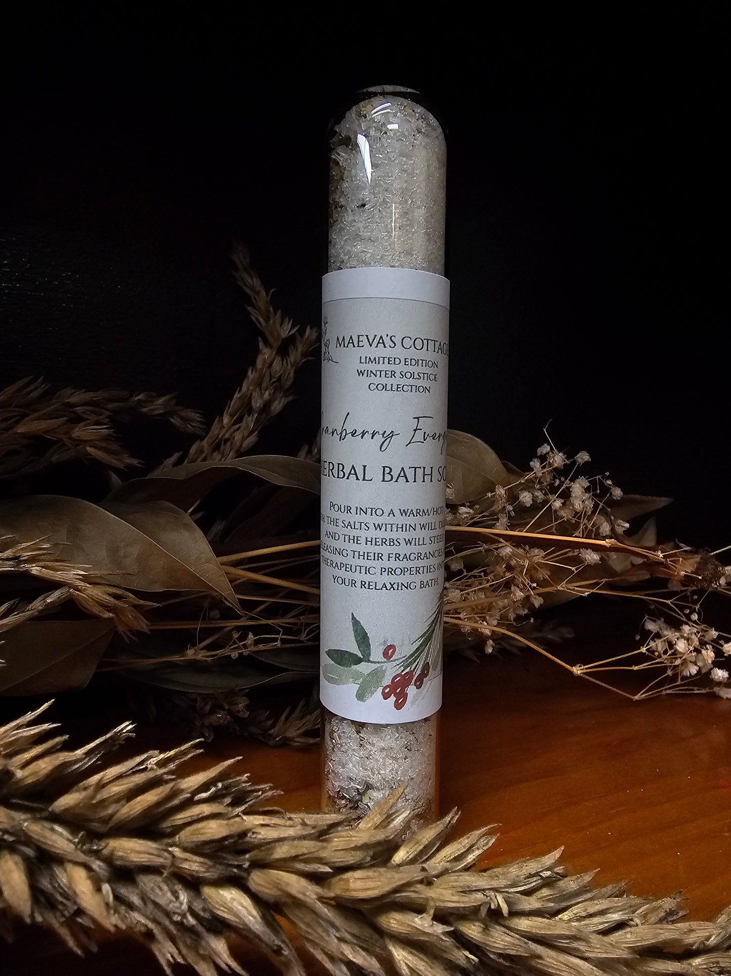 Cranberry Evergreen Bath Soak - Winter Solstice Collection