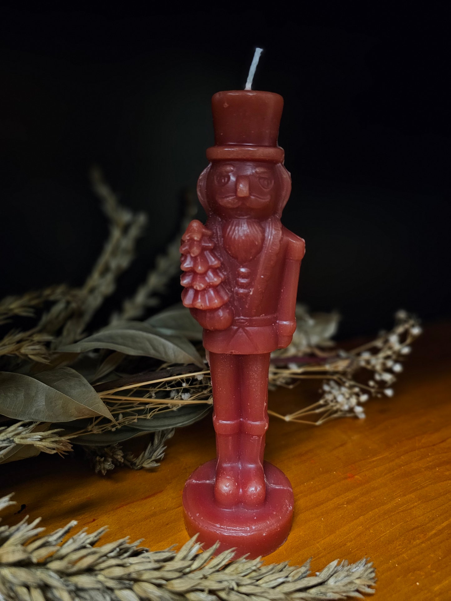 Nutcracker Figure Candle 7.5" (Rust)