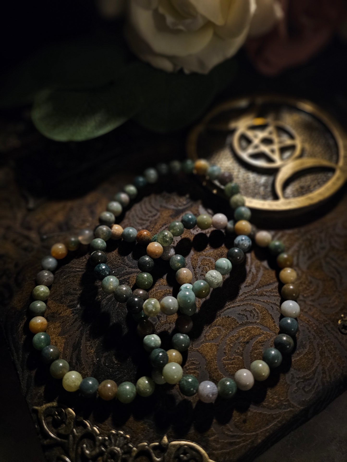 Moss Agate Authentic Crystal Bracelet