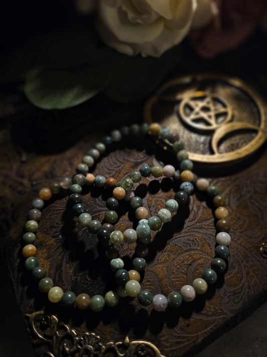 Moss Agate Authentic Crystal Bracelet
