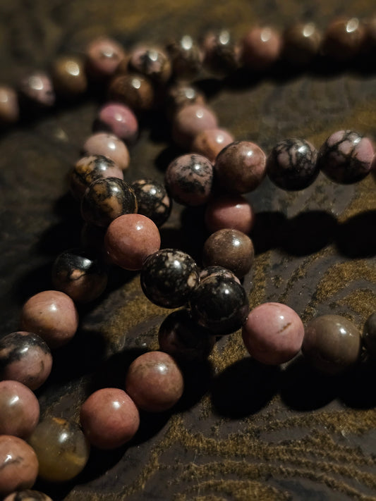 Rhodonite Authentic Crystal Bracelet