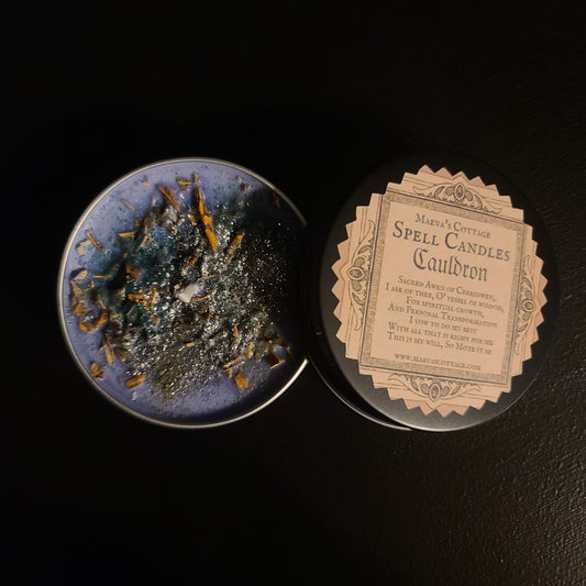 Cauldron Spell Candle for Transformation & Spiritual Growth