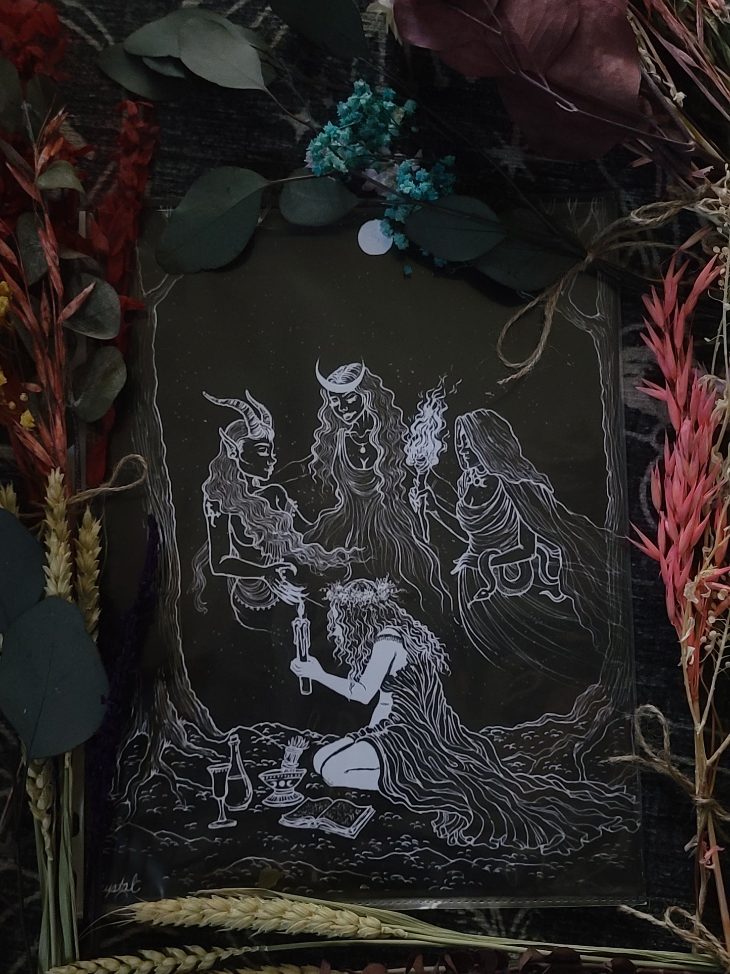 “We are always watching over you, dearest daughter…" Artwork Print by Crystal Diaz