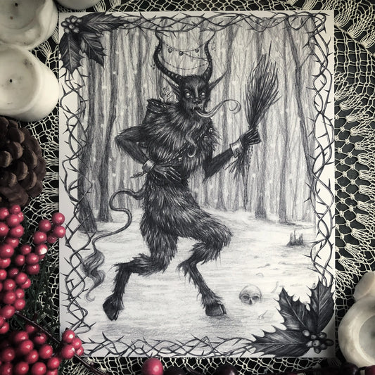 Krampus Fine Art Print - Dark Holiday Folklore - Christmas 8x10" by Caitlin McCarthy