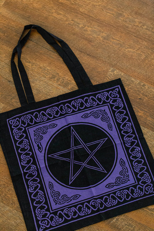 Pentacle Cloth Tote Bag / Travel Altar Cloth