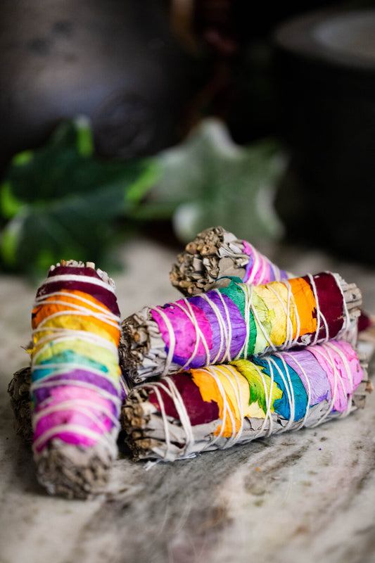 White Sage & Colorful Petals Herbal Bundle