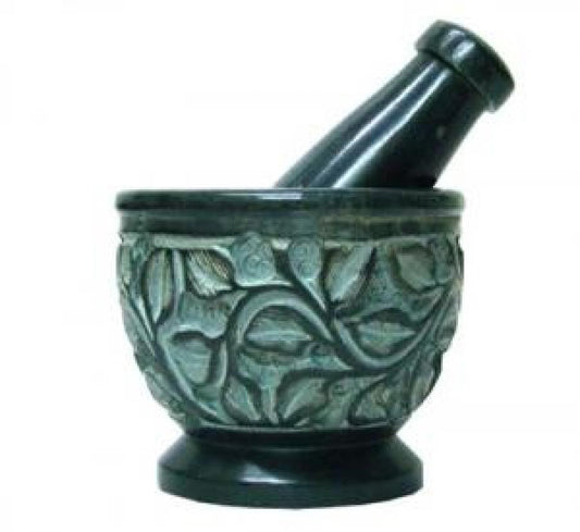 Green Witch Soapstone Mortar & Pestle