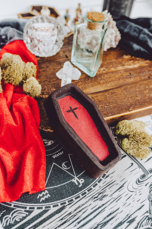 Game Face Vampire Coffin Halloween Vegan Bath Bomb