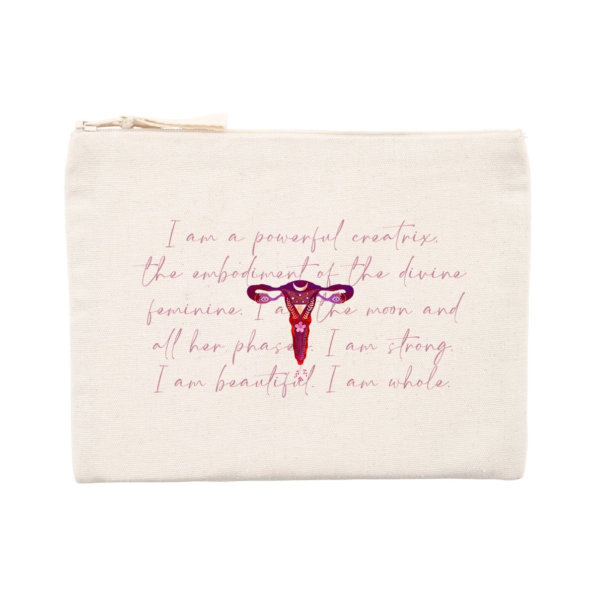 Divine Yoni Recycled Zipper Bag