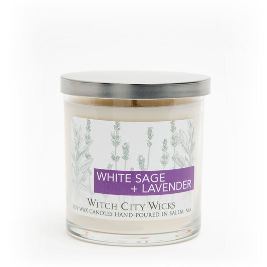 Witch City Wicks - White Sage + Lavender Soy Candle