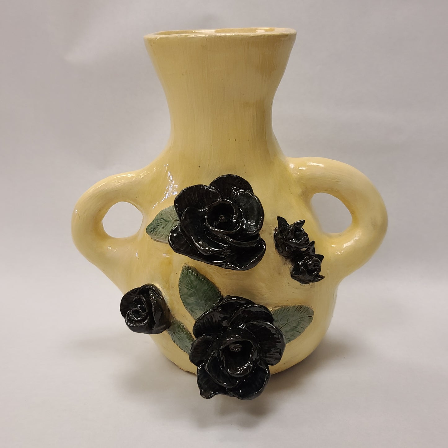 Black Rose Flower Pot by Maeva (Ceramic)