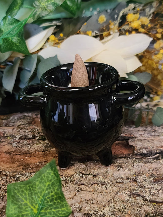 Ceramic Cauldron Incense Cone Burner