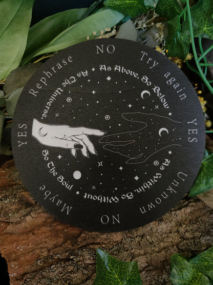 "As Above, So Below" Dual-Sided Wooden Pendulum Board