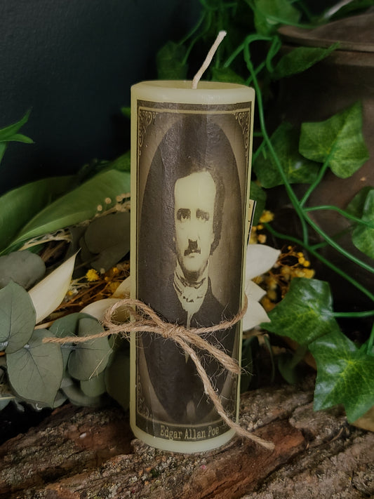 Edgar Allan Poe Beauty Pillar Candle