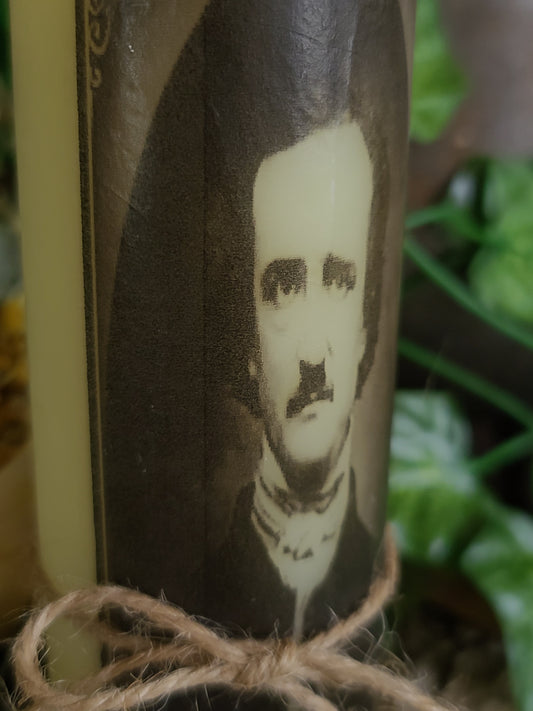 Edgar Allan Poe Beauty Pillar Candle