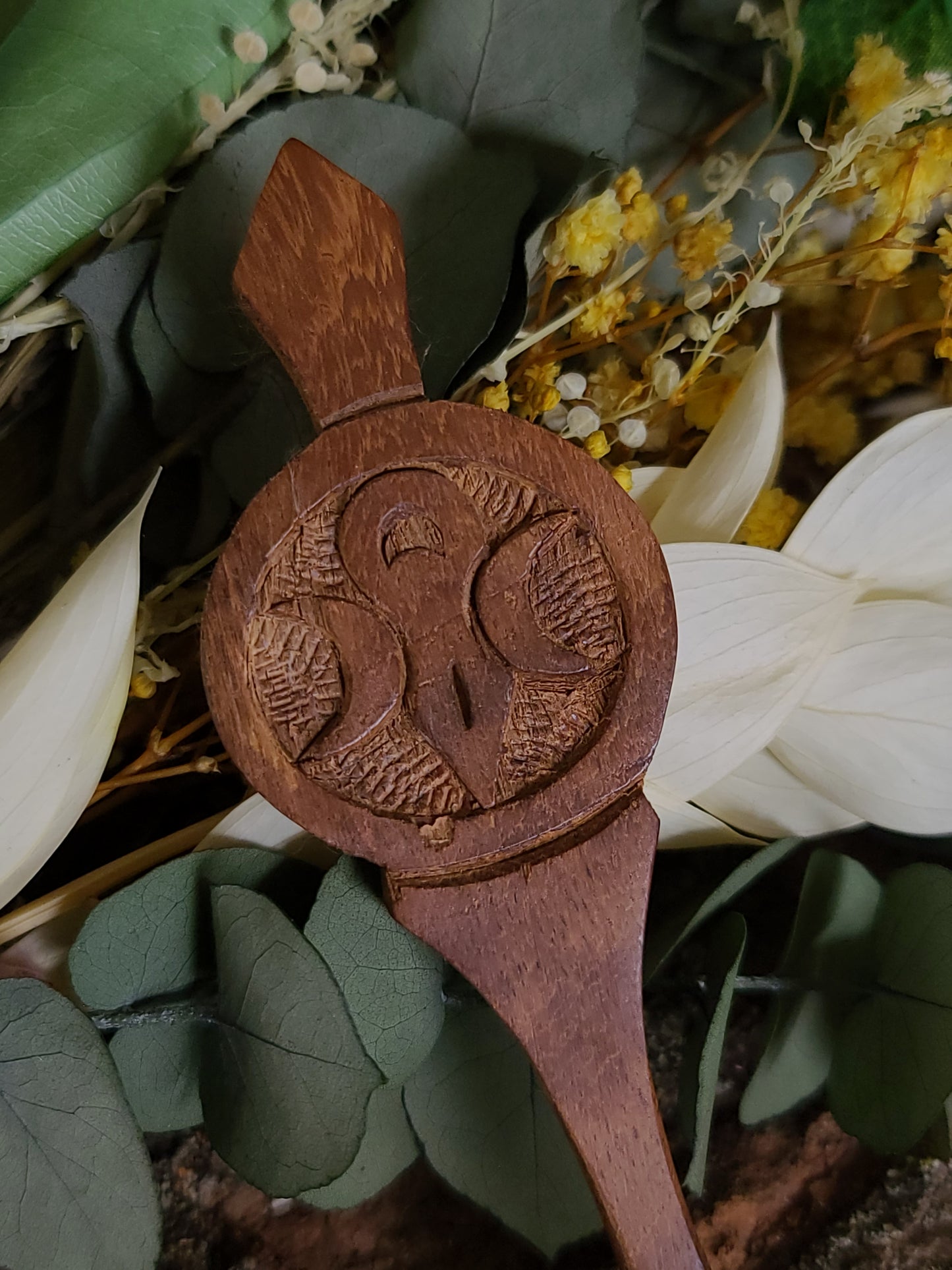Goddess Wooden Carved Altar Spoon
