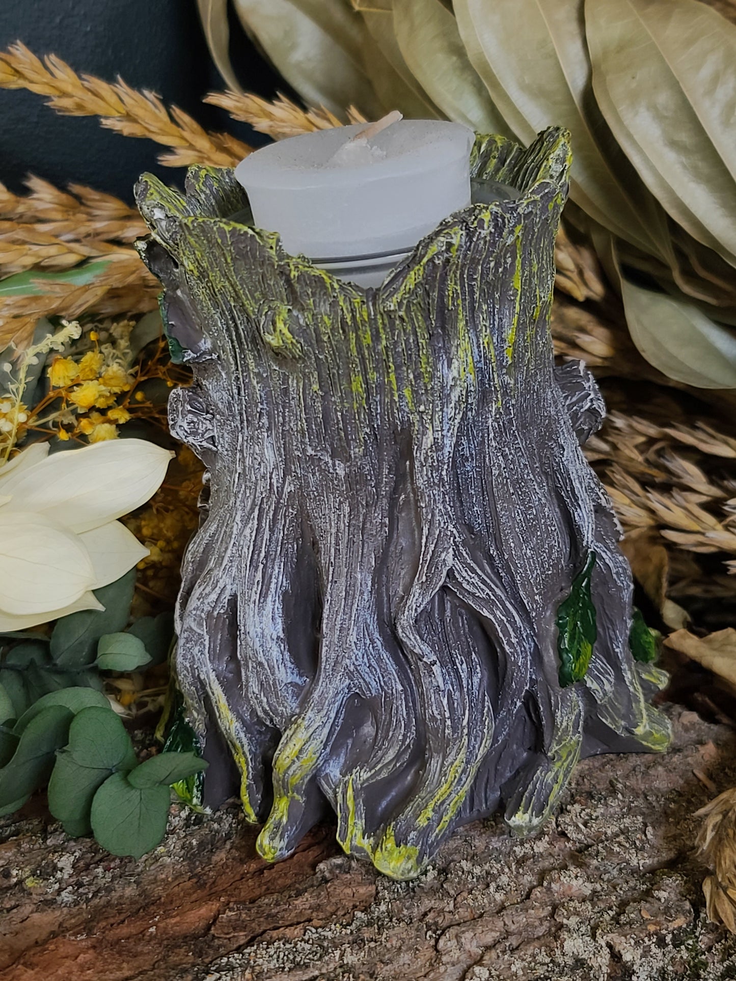 Green Man Candle Holder