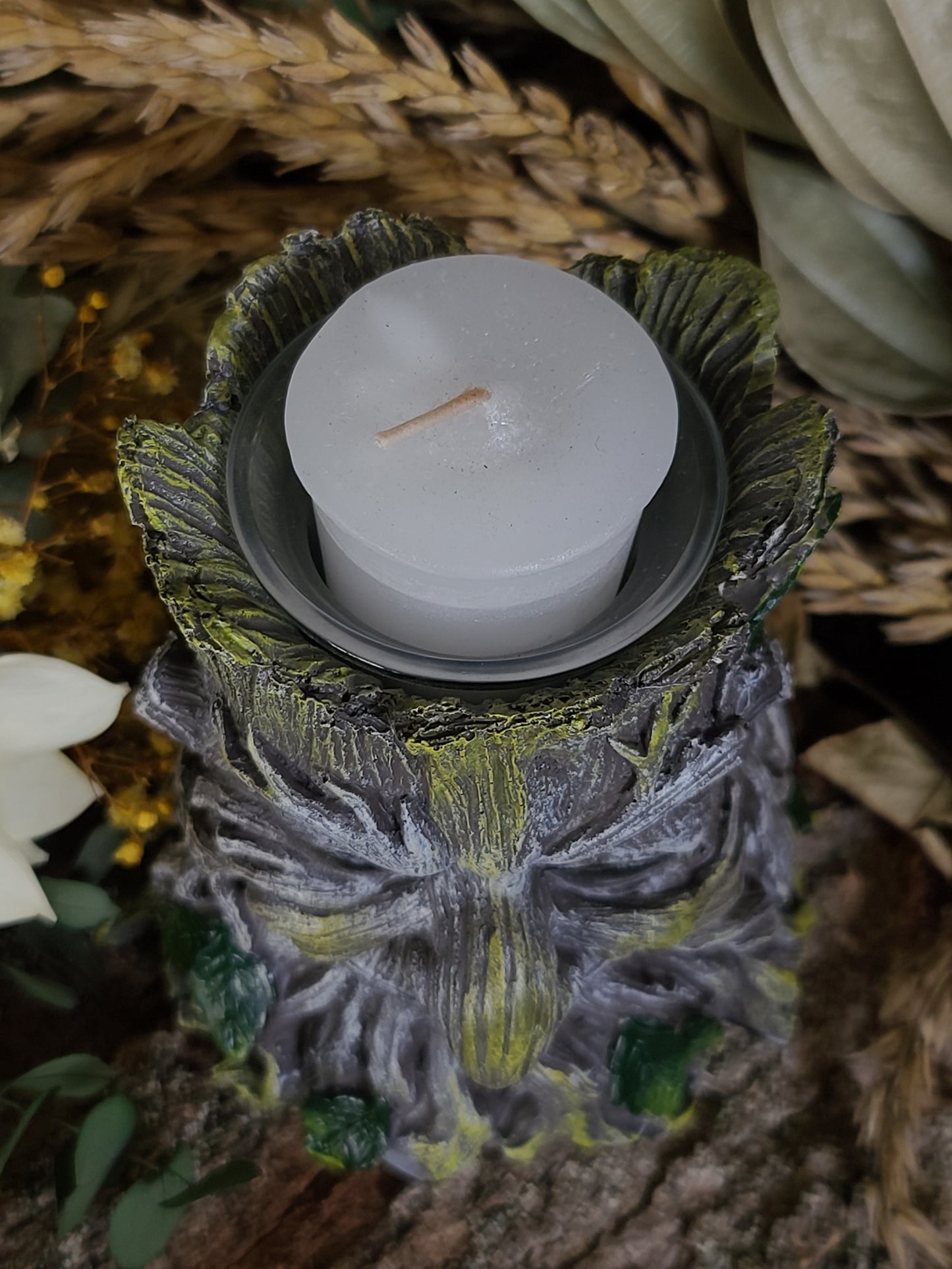 Green Man Candle Holder