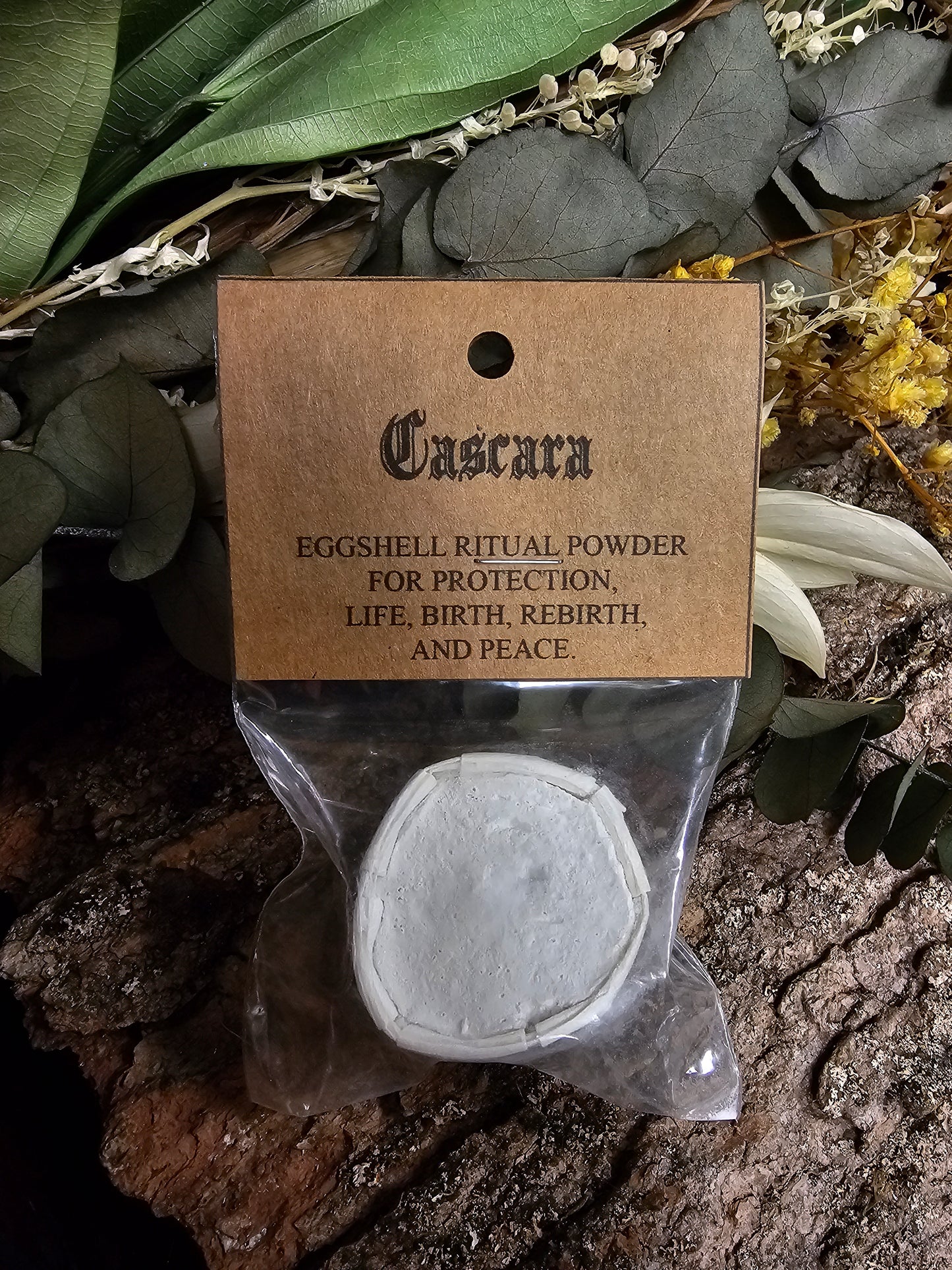 Cascara Ritual Powder for life, birth, protection, peace