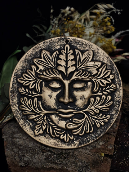 Bronze Green Goddess Terracotta Plaque