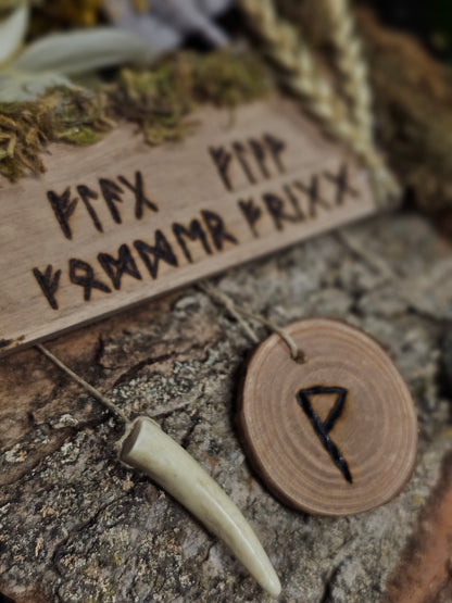 Flags, Flax, Fodder, and Frigg House Blessing Charm by Maeva