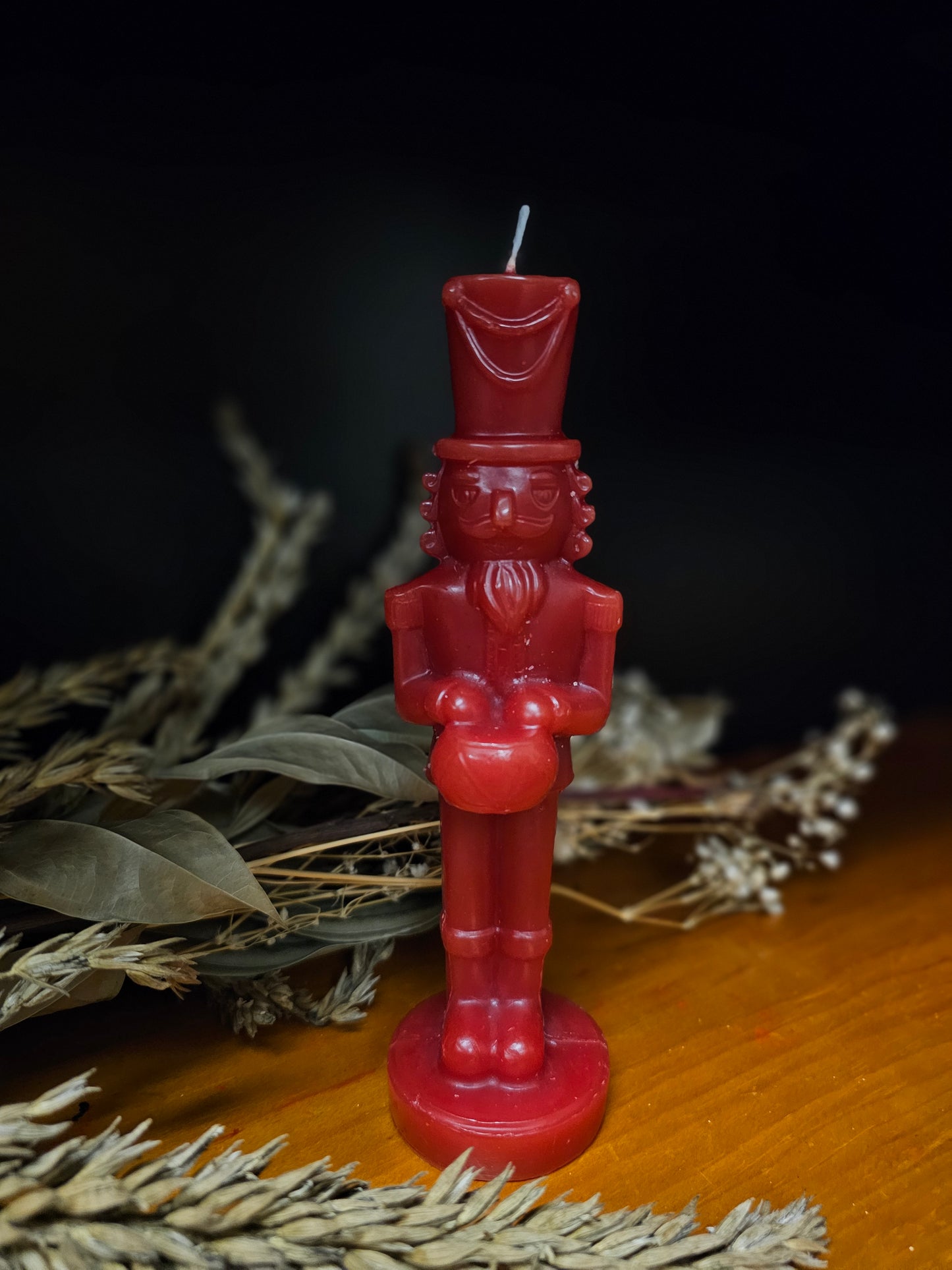 Nutcracker Figure Candle 7.5" (Red)