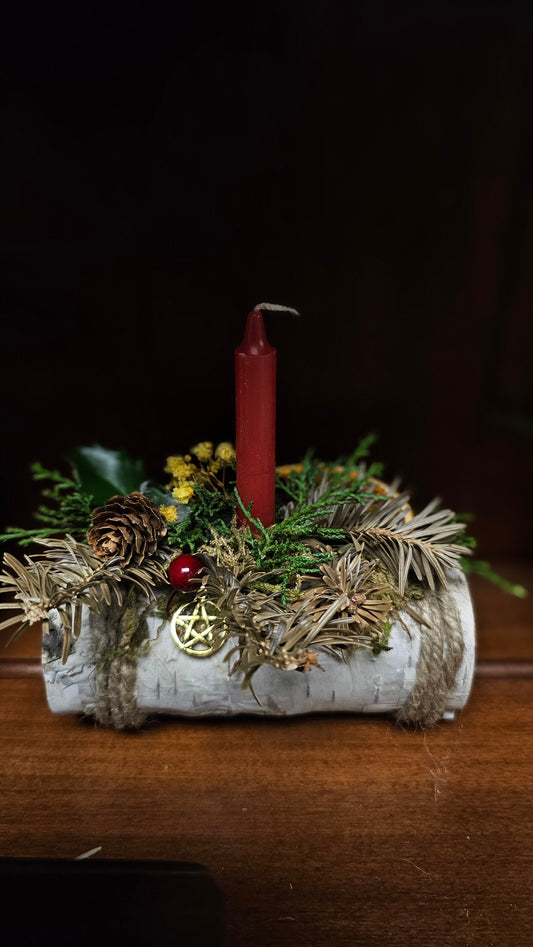 Altar Yule Log (Handcrafted & Blessed by Maeva) #3