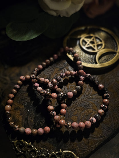 Rhodonite Authentic Crystal Bracelet