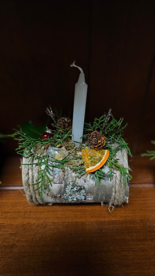 Altar Yule Log (Handcrafted & Blessed by Maeva) #5