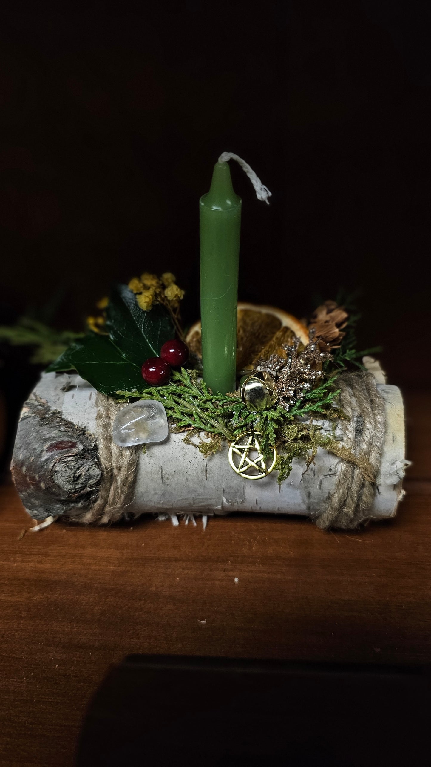 Altar Yule Log (Handcrafted & Blessed by Maeva) #1