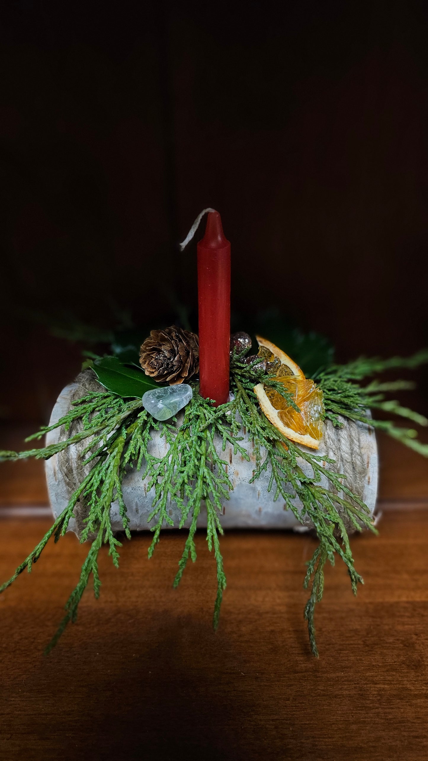 Altar Yule Log (Handcrafted & Blessed by Maeva) #4