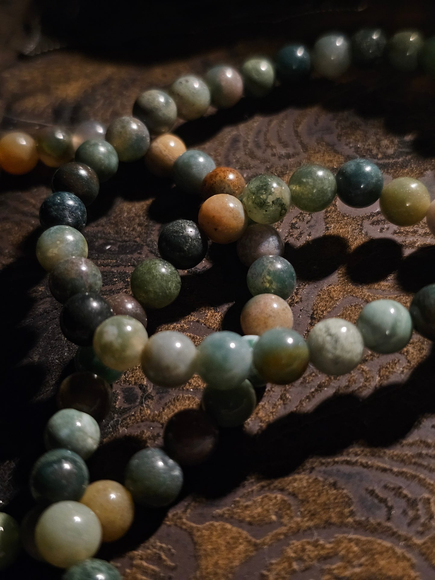 Moss Agate Authentic Crystal Bracelet
