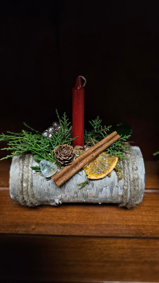 Altar Yule Log (Handcrafted & Blessed by Maeva) #2