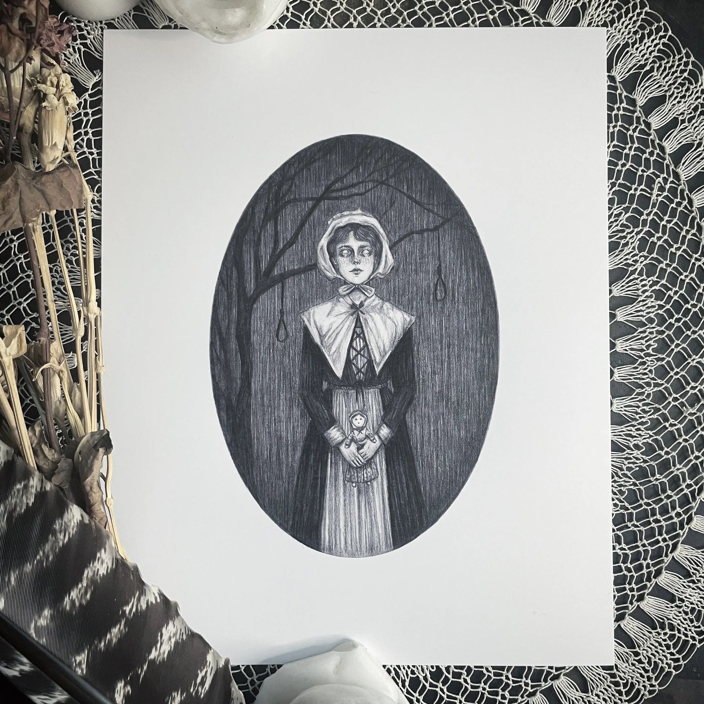 The Poppet - Fine Art Print - Salem Witch 5x7" by Caitlin McCarthy
