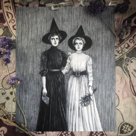 The Blood of the Covenant Fine Art Print - Witch Sisters 8x10" by Caitlin McCarthy