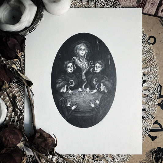 Seance - Fine Art Print - Victorian Spiritualism - Ghosts 5x7" by Caitlin McCarthy