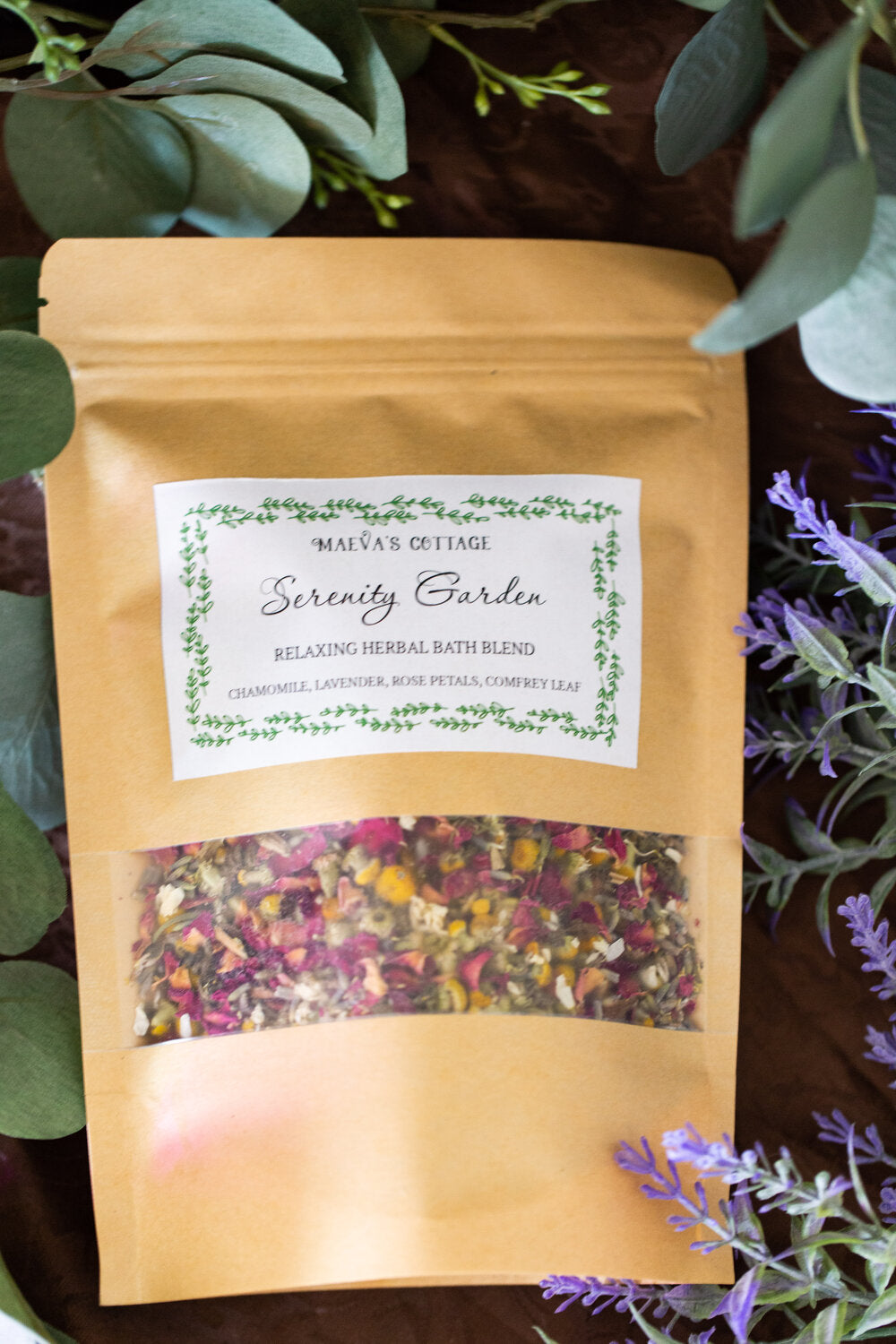 SERENITY GARDEN Relaxing Herbal Bath Blend (With Organza Bag)