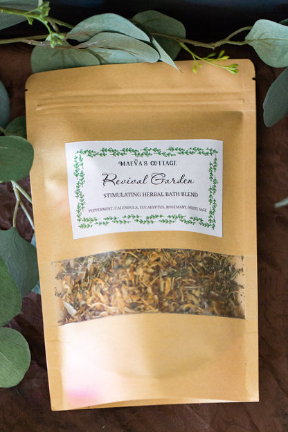 REVIVAL GARDEN Energizing Herbal Bath Blend (W/ Organza Bag)
