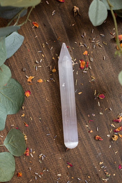 Selenite 6" Wand (Acupressure Massager)