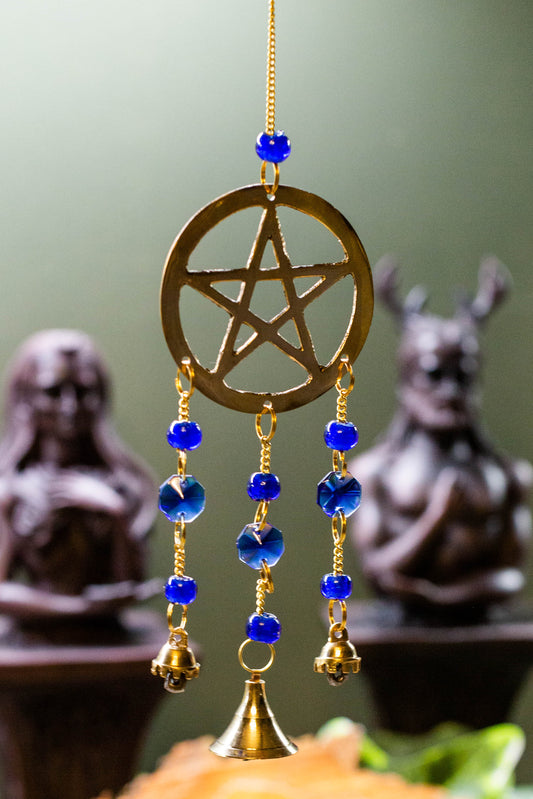 Pentacle Wind Chime for Protection and Success