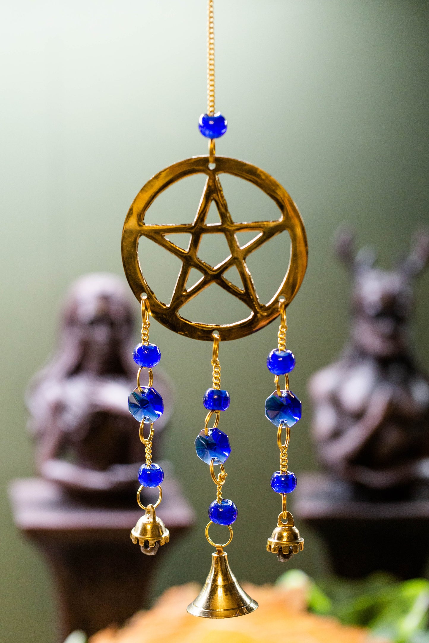 Pentacle Wind Chime for Protection and Success