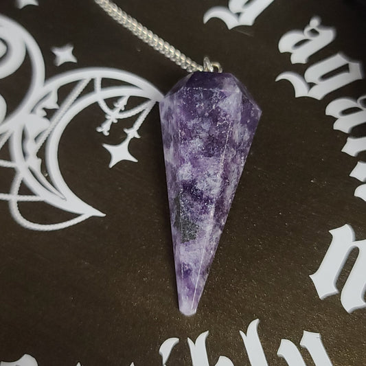 Lepidolite Pendulum