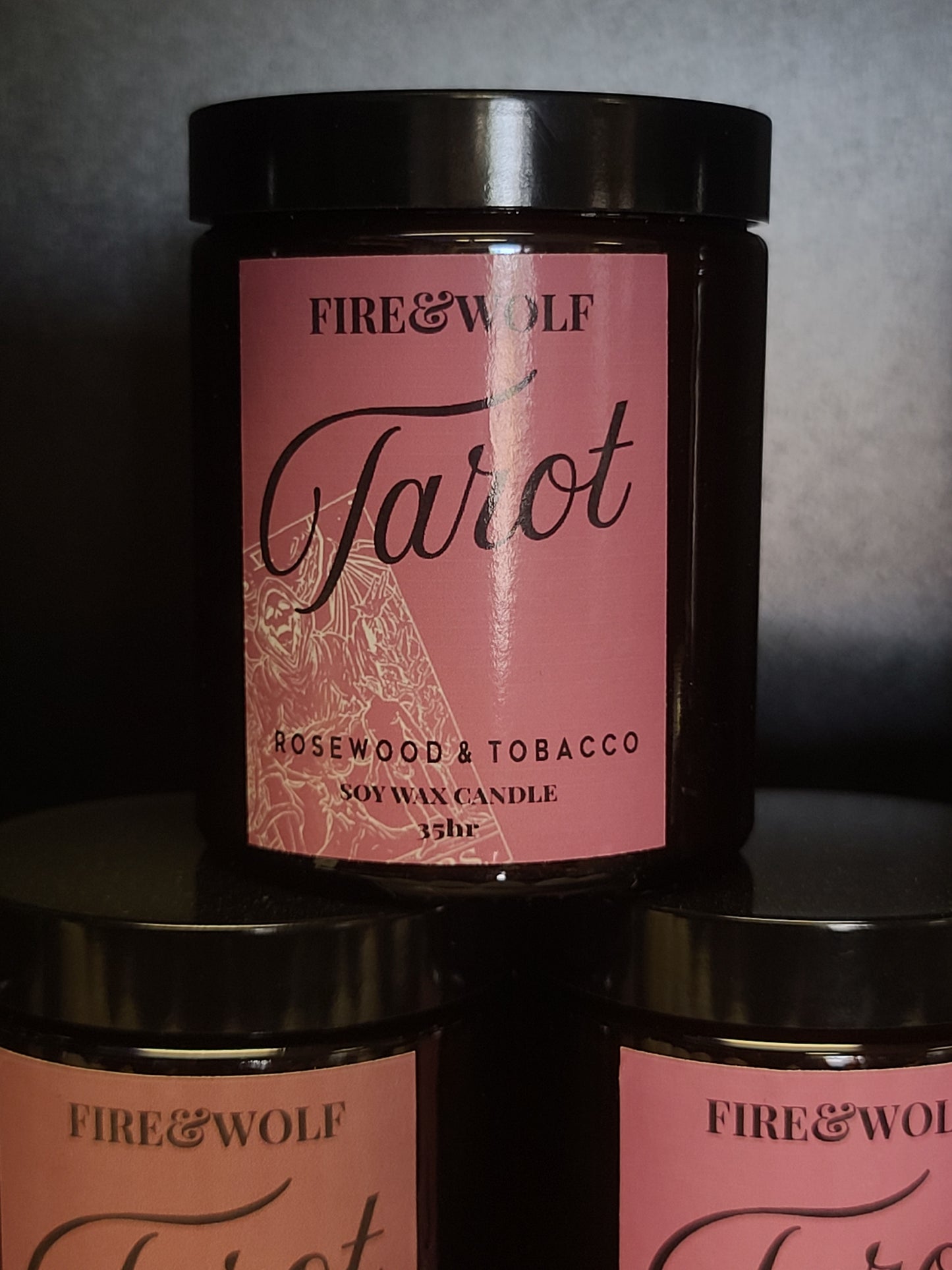 Fire & Wolf - Tarot - Rosewood & Tobacco Candle