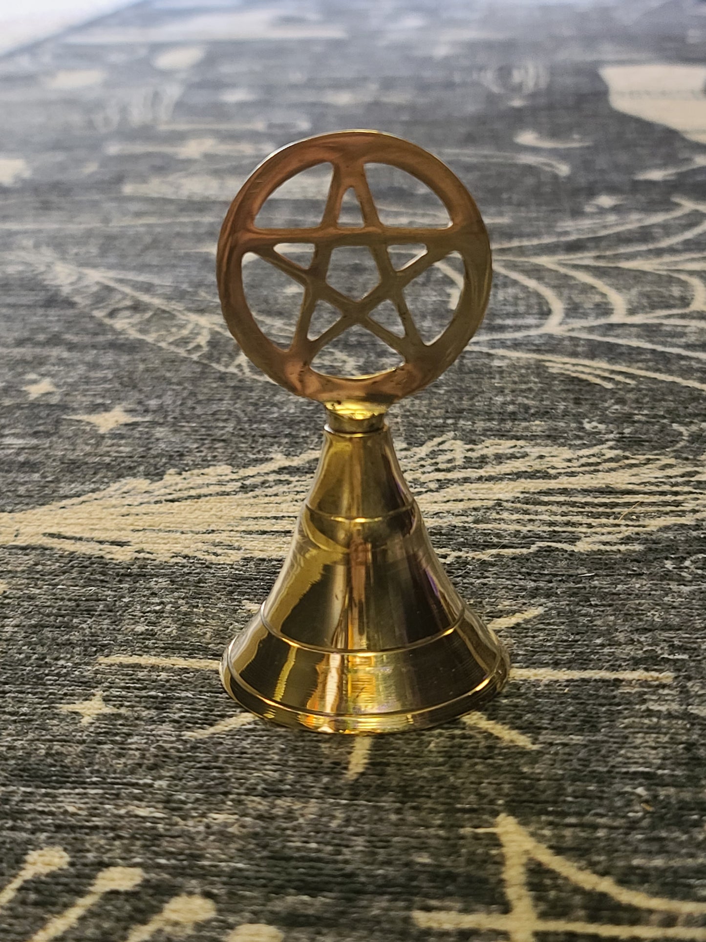 Pentacle Brass Altar Bell
