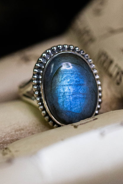 Labradorite Sterling Silver .925 Ring (Size 6)