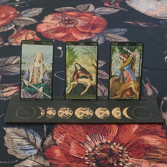 Engraved Moon Phase Tarot/Oracle Card Holder